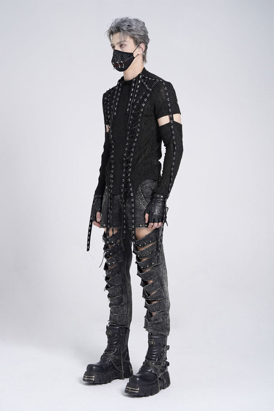 Paranormal Lace-Up Long Sleeve Top