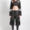 Tripp NYC Denim Strap Pants [Black Ink Wash]
