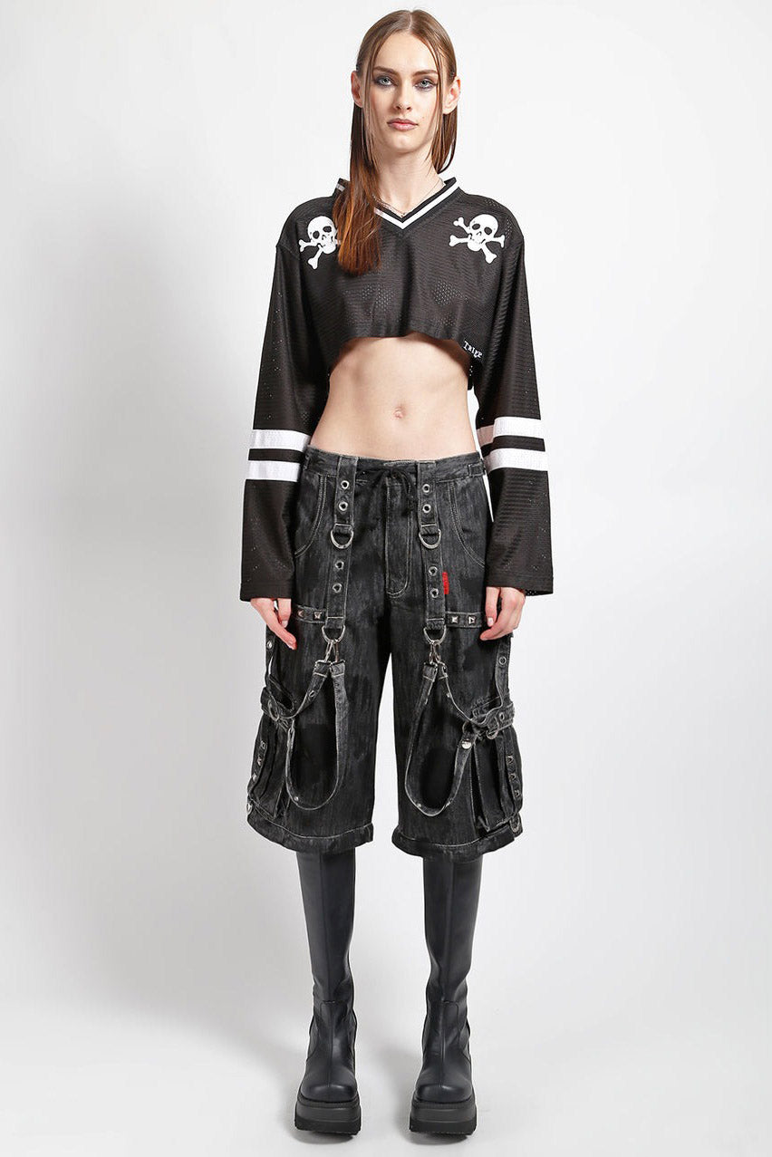 Tripp NYC Denim Strap Pants [Black Ink Wash]