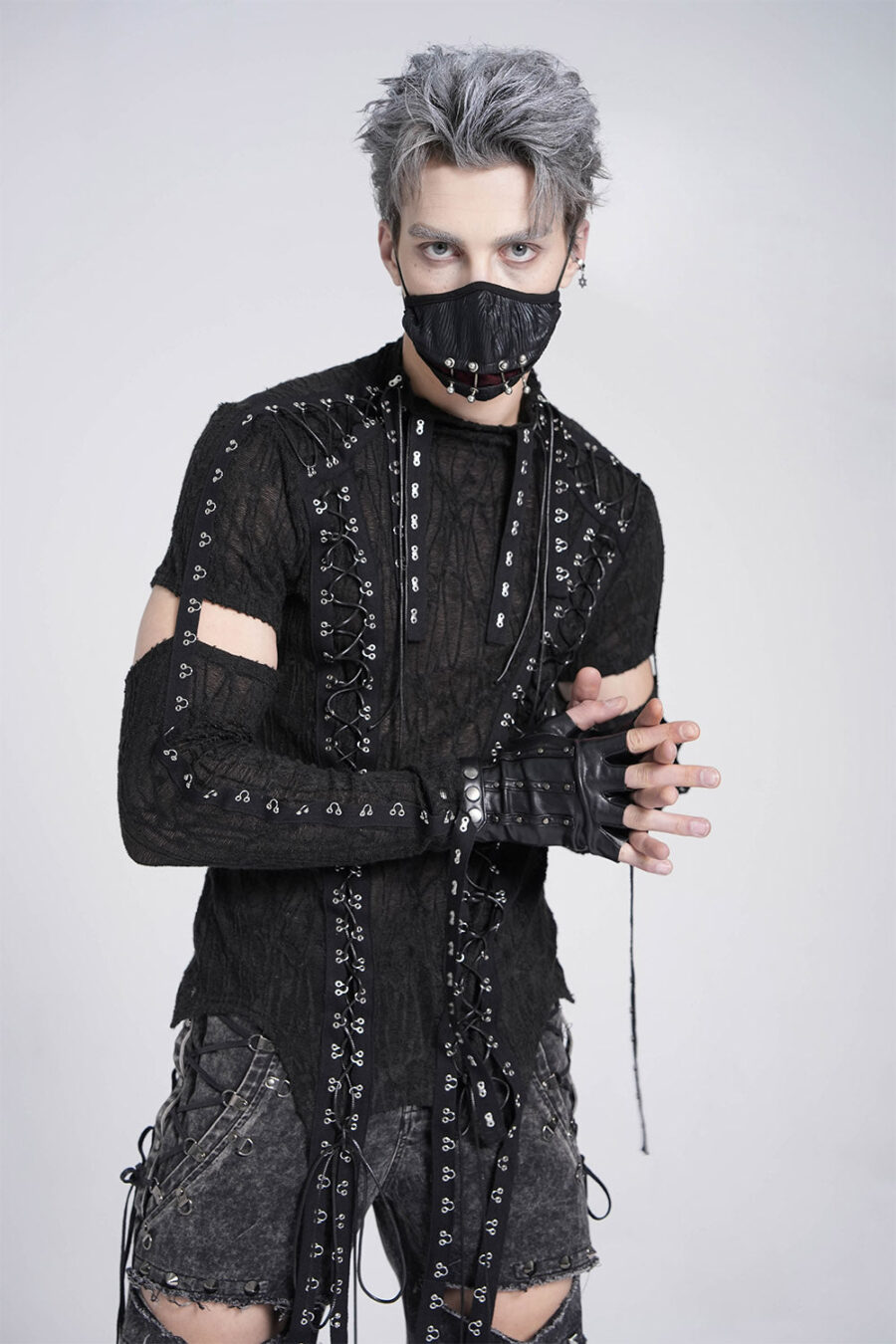 Paranormal Lace-Up Long Sleeve Top