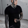 Graveyard Goth Fishnet Sleeve Shirt