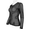Morbid Black Fishnet Long Sleeve Top [Unisex]