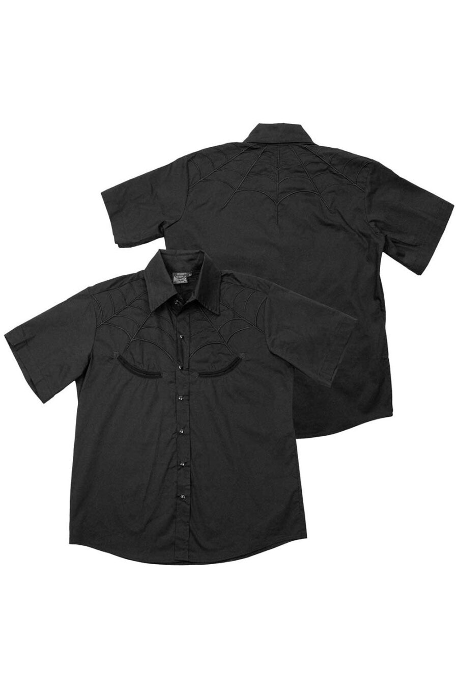 Spiderweb Black Western Shirt
