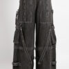 Tripp NYC Denim Strap Zip Off Pants [Black Denim]