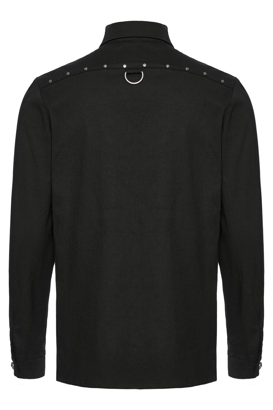 Studded Long Sleeve Skull Button Up Shirt
