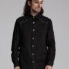Studded Long Sleeve Skull Button Up Shirt