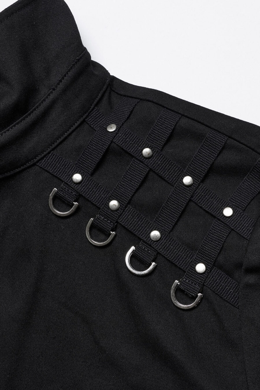 Studded Long Sleeve Skull Button Up Shirt