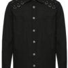 Studded Long Sleeve Skull Button Up Shirt