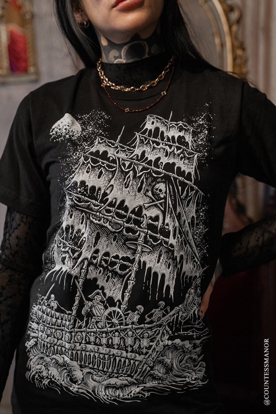 Skeleton Crew Pirate Ship T-shirt