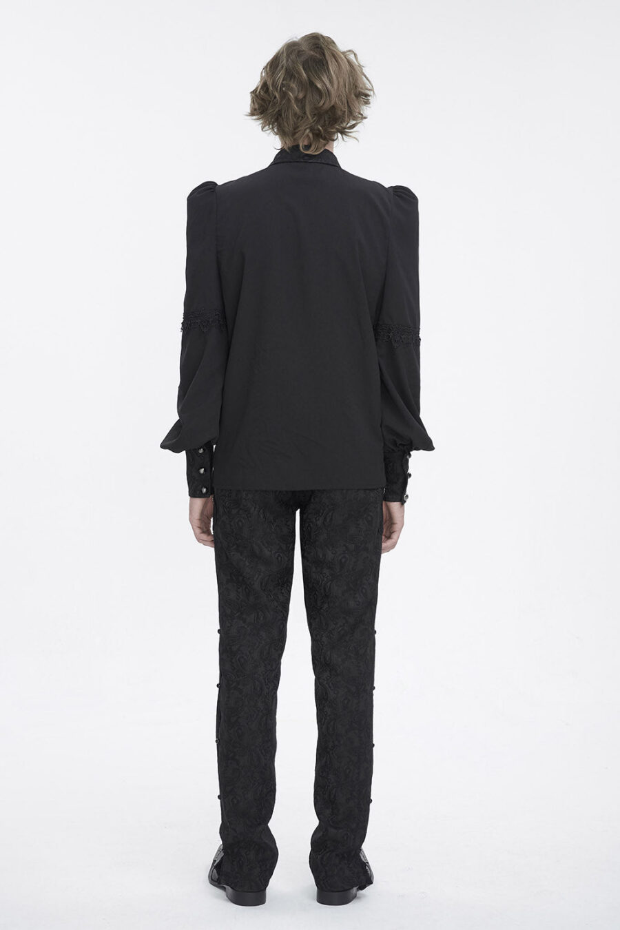 Lestat Button Down Damask Top