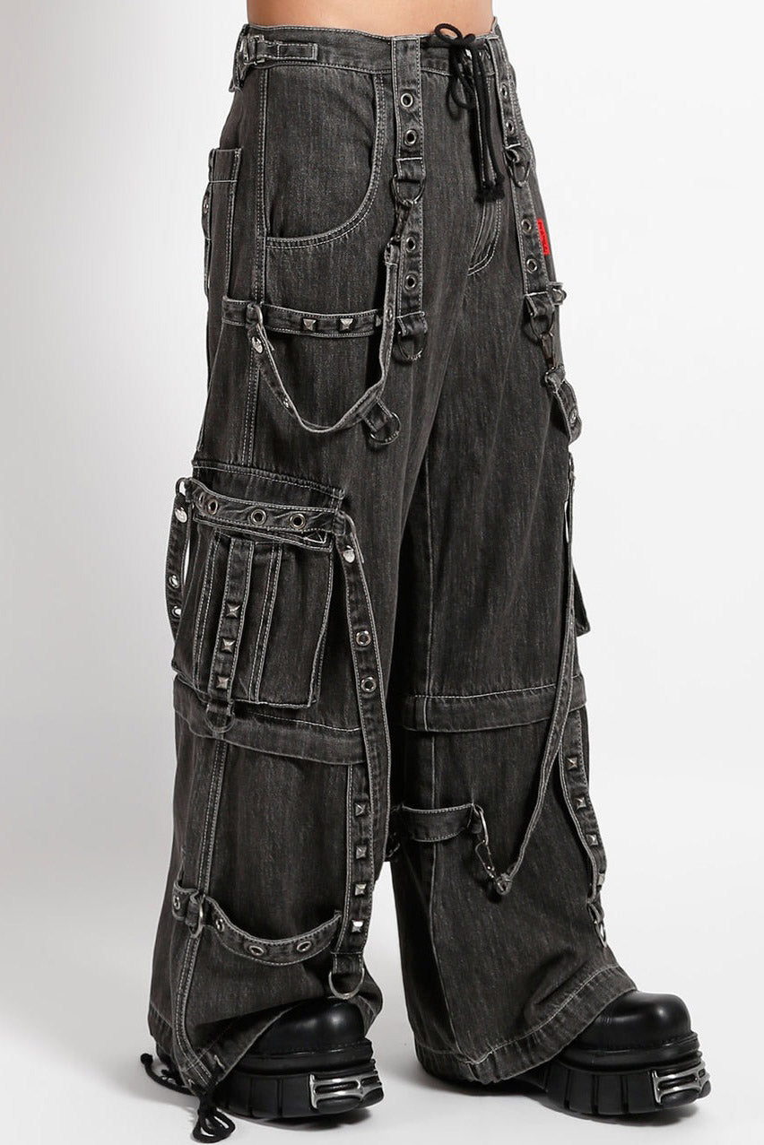 Tripp NYC Denim Strap Zip Off Pants [Black Denim]