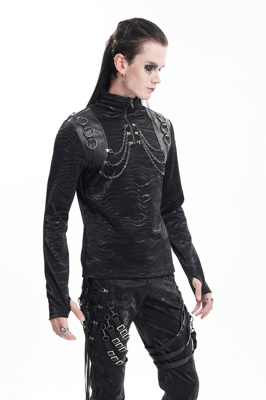Cyber Punk Turtleneck Top
