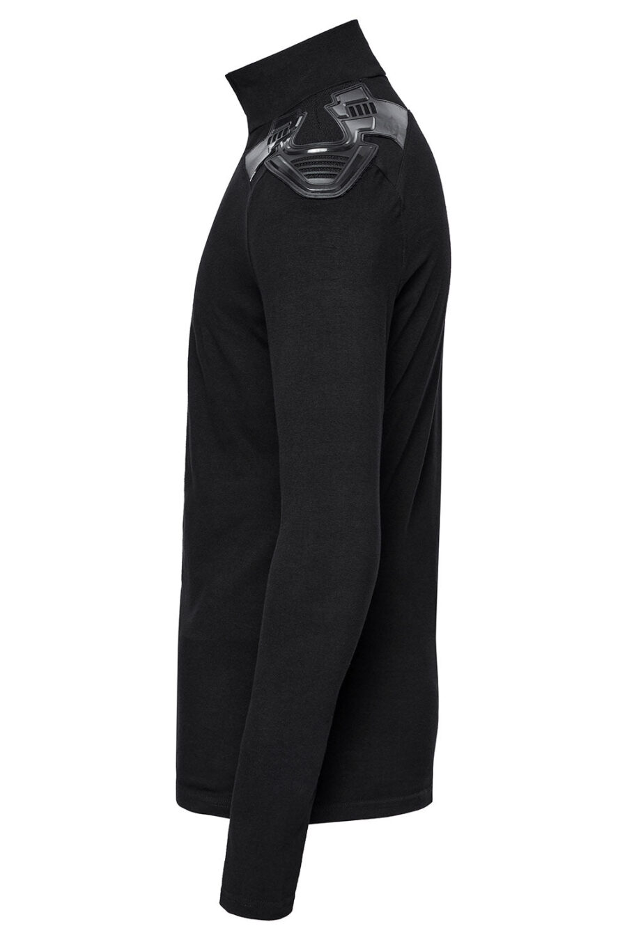 Black Armor Moto Turtleneck Top