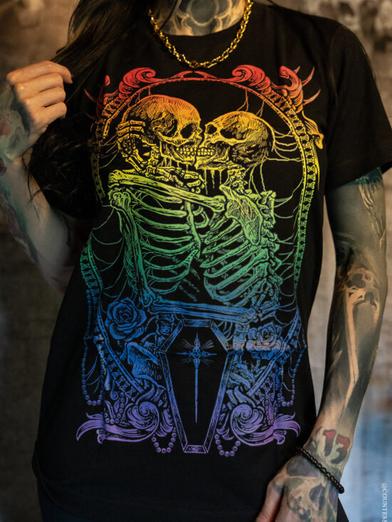 Pride Skeleton Love T-shirt [RAINBOW]