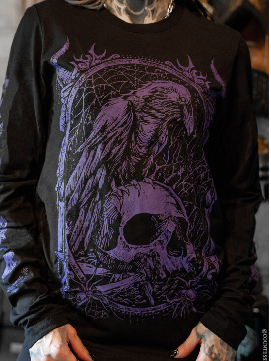 Death Raven T-shirt [PURPLE]