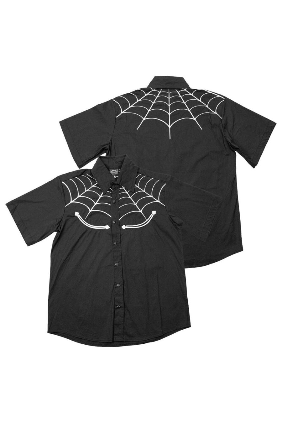 Spiderweb White Western Shirt