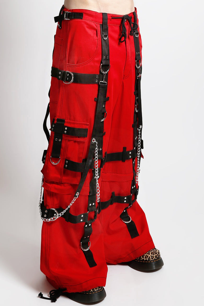 Tripp NYC Harness Dark Street Pants [Red/Black]