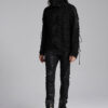 Black Death Tattered Mask Top