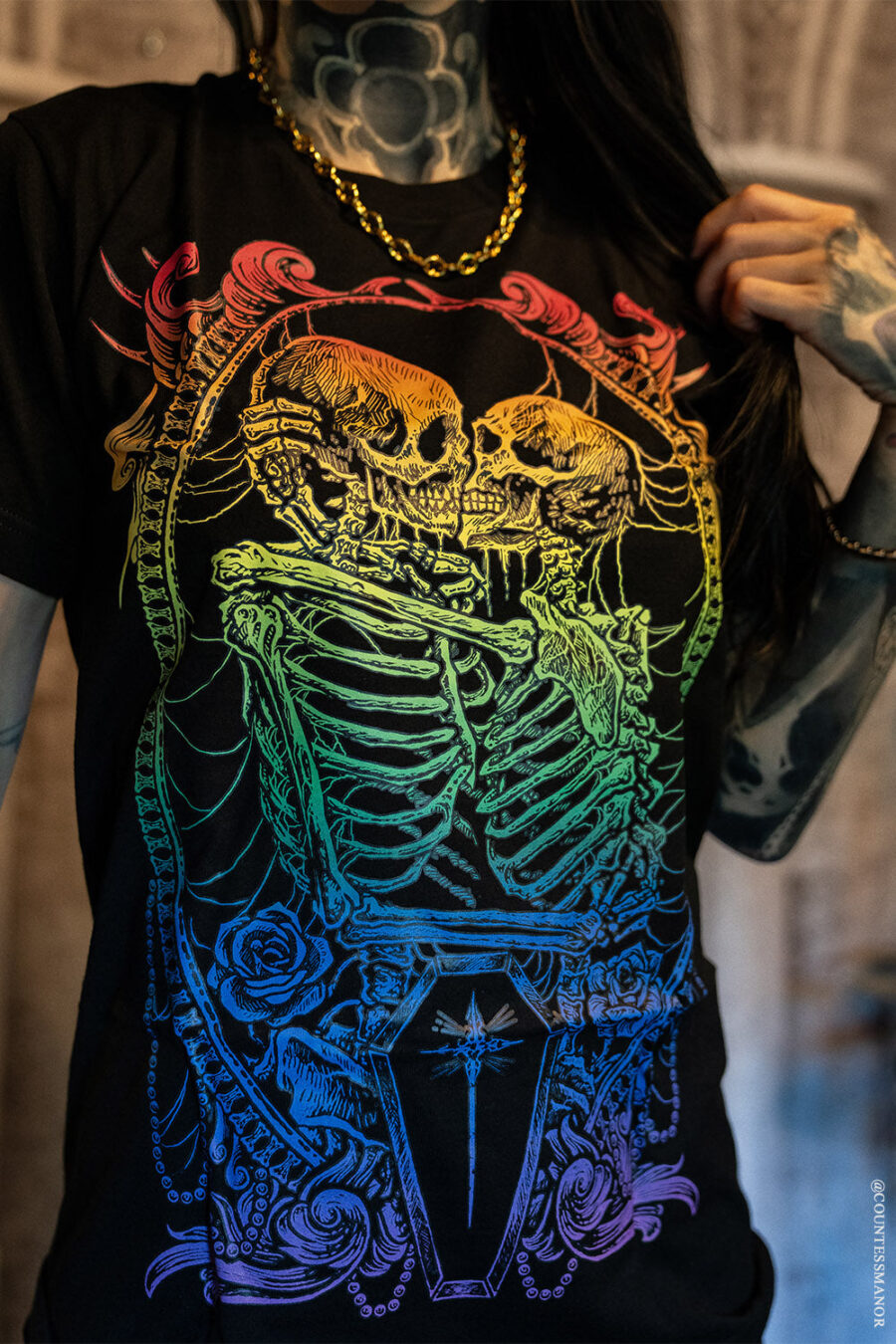 Pride Skeleton Love T-shirt [RAINBOW]