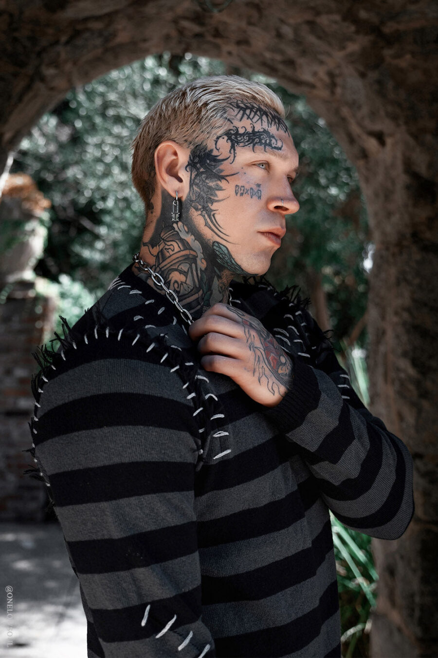 Autopsy Stitch Striped Sweater