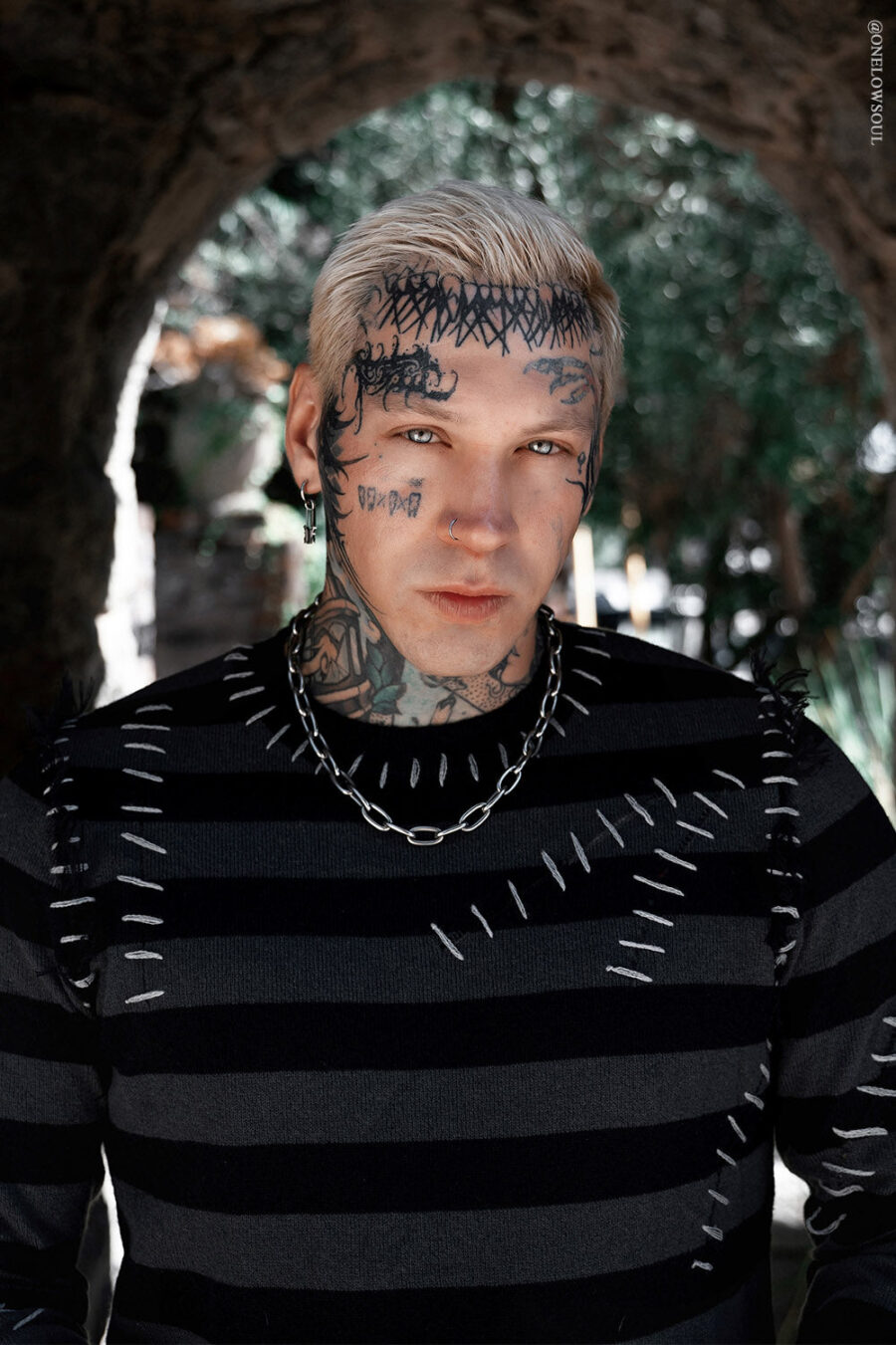 Autopsy Stitch Striped Sweater