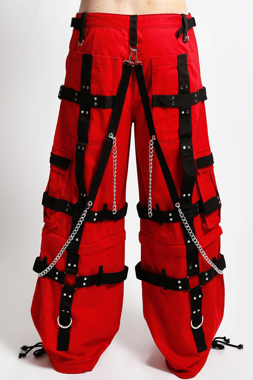 Tripp NYC Harness Dark Street Pants [Red/Black]