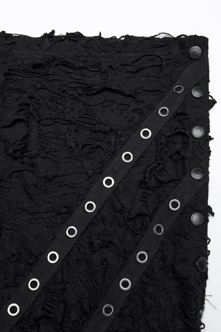 Black Death Tattered Mask Top