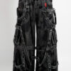 Tripp NYC Denim Strap Pants [Black Ink Wash]