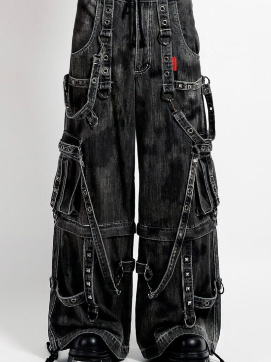 Tripp NYC Denim Strap Pants [Black Ink Wash]