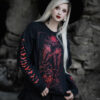 Nosferatu Sweatshirt w/ Red Bat Sleeves