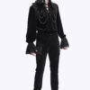 Cadaverous Black Velvet Vampire Pants