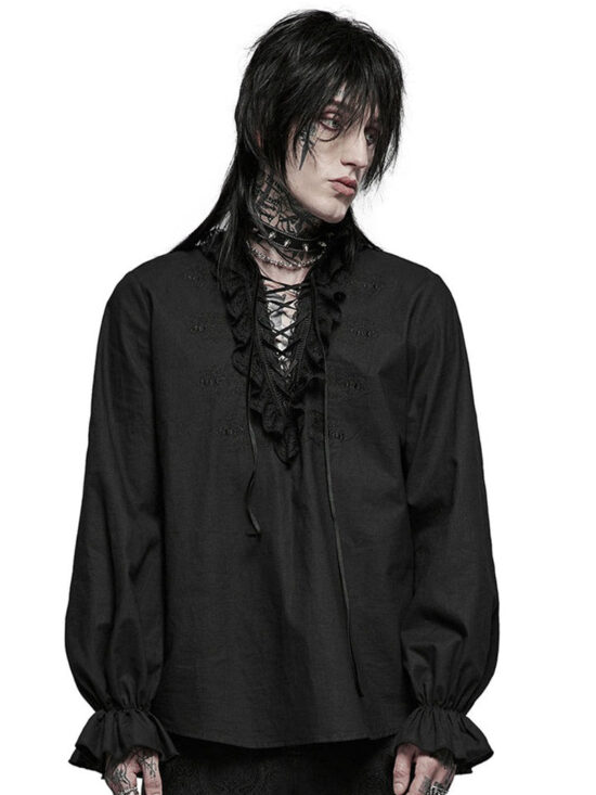 Bone Dagger Lace-Up Shirt