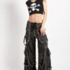 Tripp NYC Denim Strap Zip Off Pants [Black Denim]