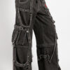 Tripp NYC Denim Strap Zip Off Pants [Black Denim]